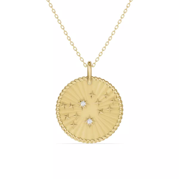 Virgo Celestial Zodiac Medallion Pendant