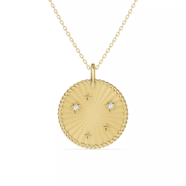 Libra Celestial Zodiac Medallion Pendant