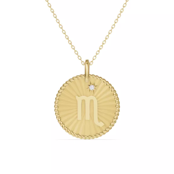 Scorpio Celestial Zodiac Medallion Pendant