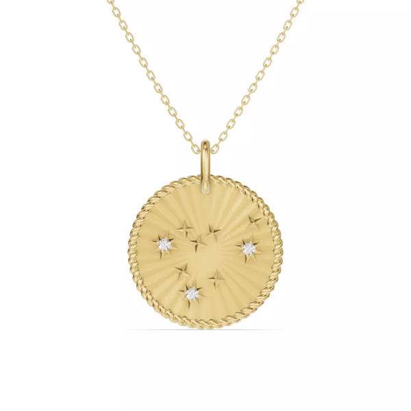 Capricorn Celestial Zodiac Medallion Pendant