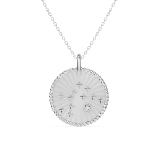 Aquarius Celestial Zodiac Medallion Pendant