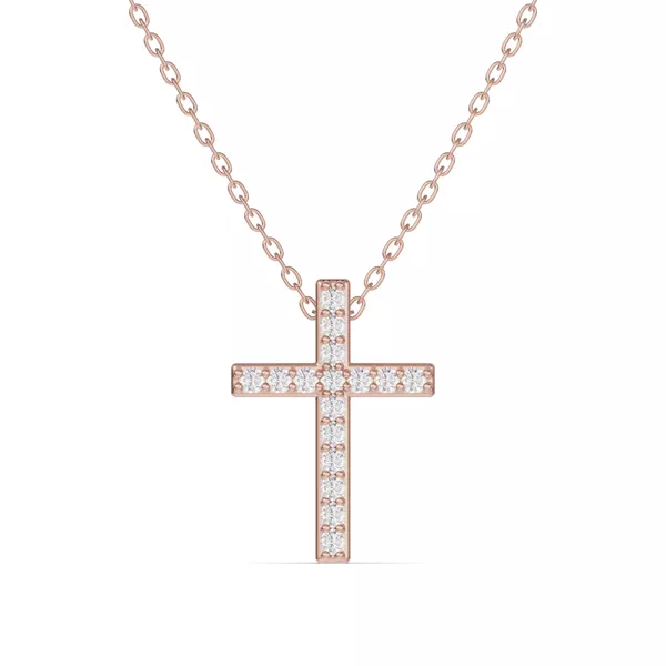 Radiance Pavé Cross Lab Pendant