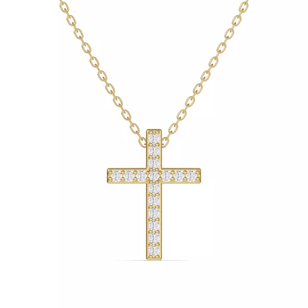 Radiance Pavé Cross Lab Pendant