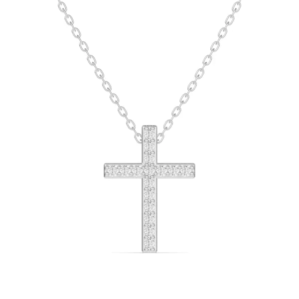 Radiance Pavé Cross Lab Pendant