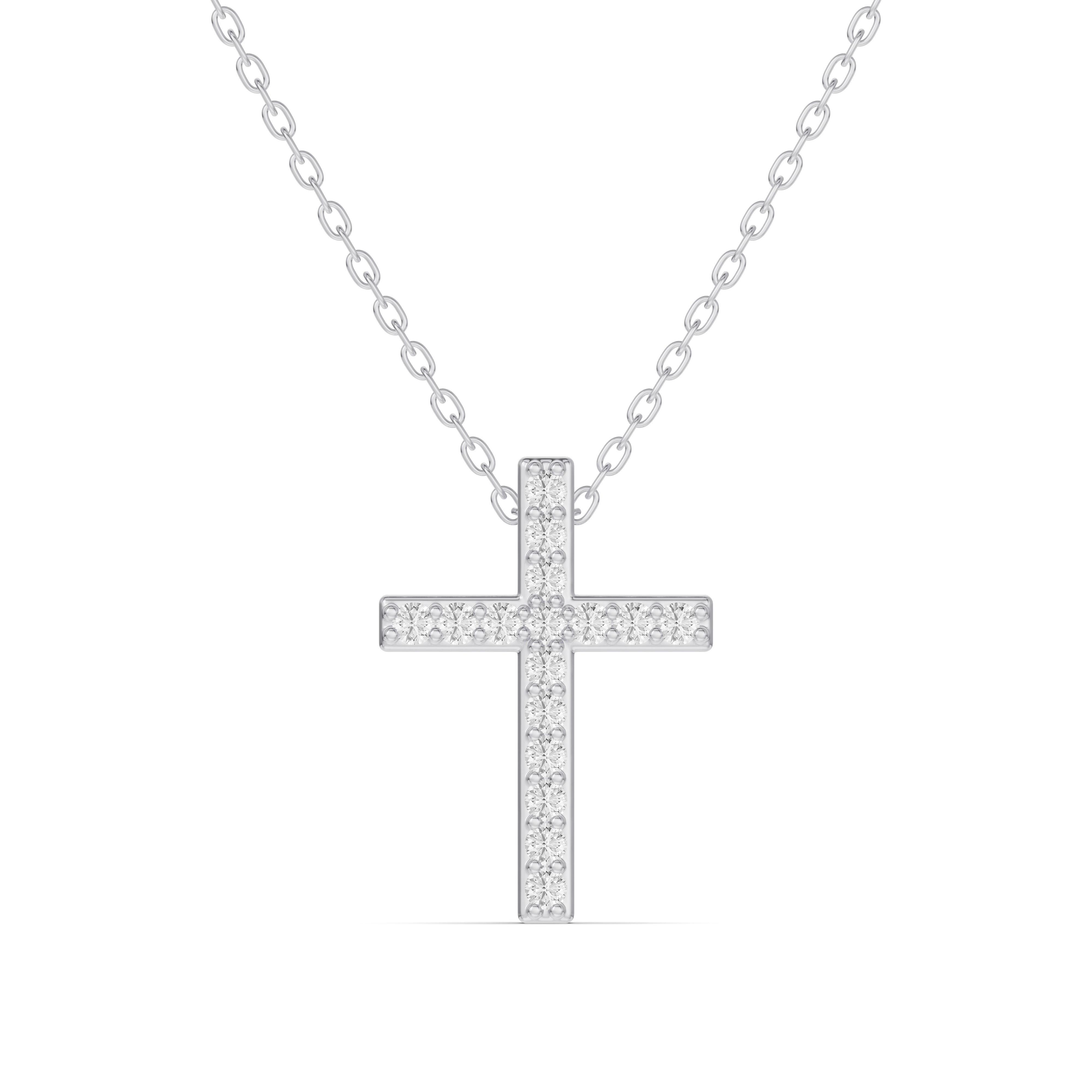 Radiance Pavé Cross Lab Pendant