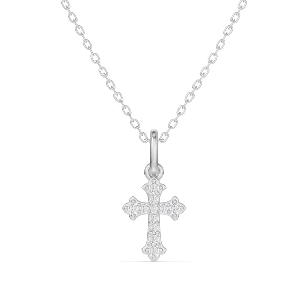 Grace Pavé Cross Lab Pendant