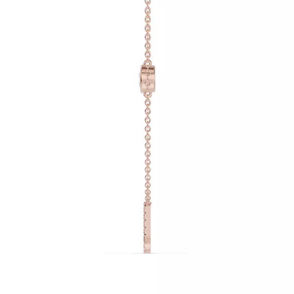 Bezel Lab Diamond Pavé Initial Necklace - J
