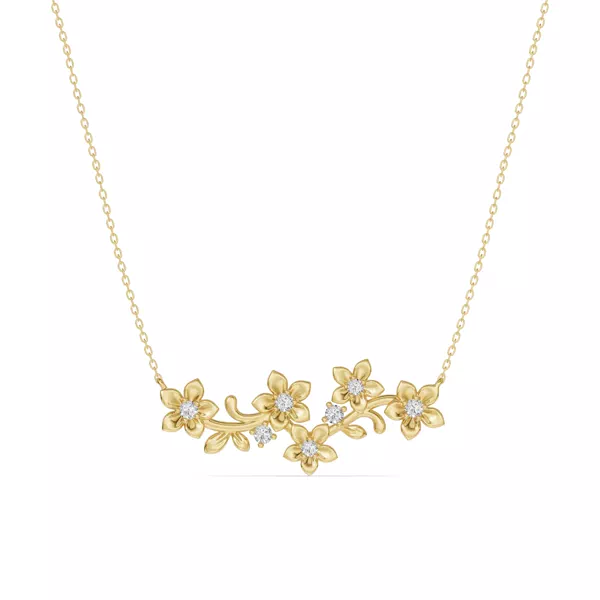 Blossom Diamond Floral Necklace