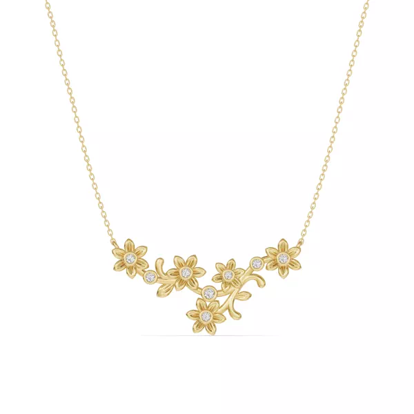 Vine Diamond Necklace