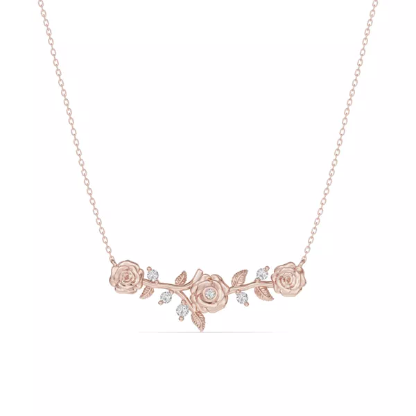 Rose Lab Diamond Necklace