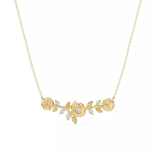 Rose Lab Diamond Necklace