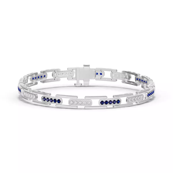 Corvella Lab Diamond & Sapphire Bracelet
