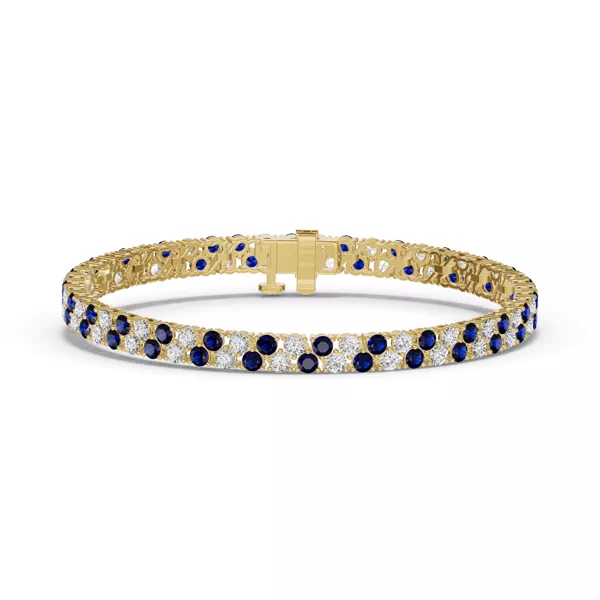 Duovella Lab Diamond & Sapphire Bracelet
