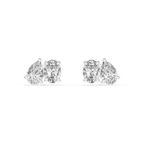 Toi et Moi Pear and Oval Lab Diamond Earrings (2.00 ct. tw.)