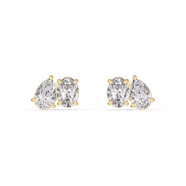 Toi et Moi Pear and Oval Lab Diamond Earrings (2.00 ct. tw.)