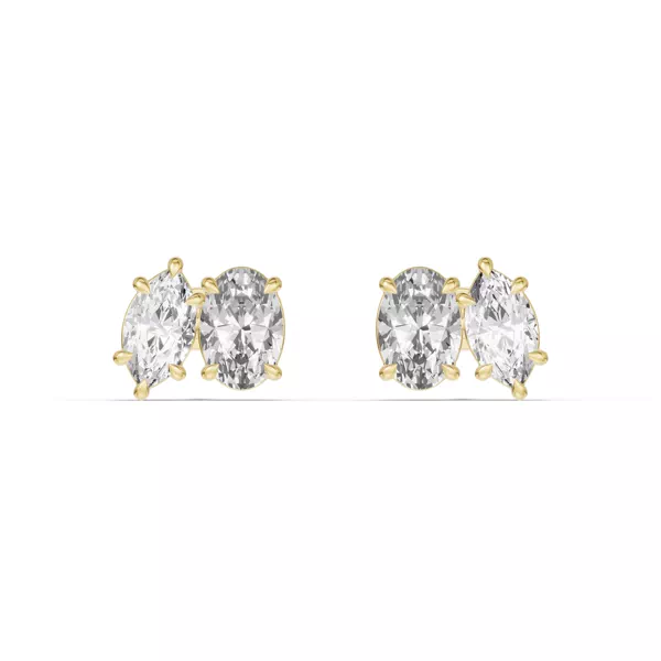 Toi et Moi Marquise and Oval Lab Diamond Earrings (2.50 ct. tw.)