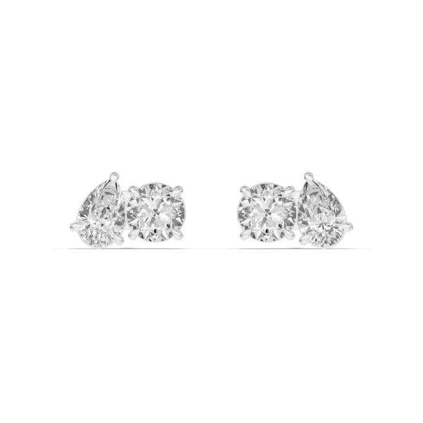 Toi et Moi Pear and Round Lab Diamond Earrings (2.50 ct. tw.)