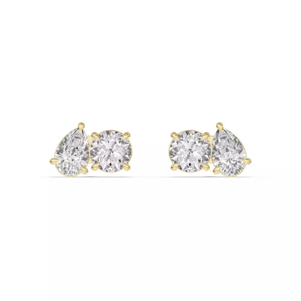 Toi et Moi Pear and Round Lab Diamond Earrings (2.50 ct. tw.)