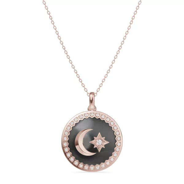 Astril Crest Diamond Medallion Pendant