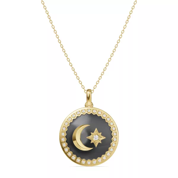 Astril Crest Diamond Medallion Pendant