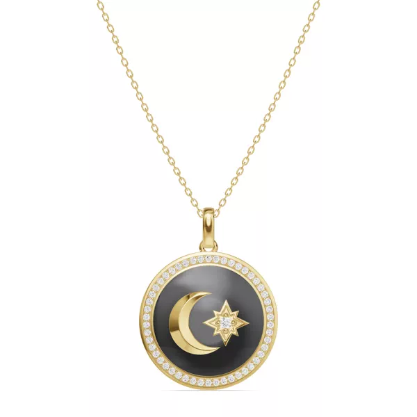 Astril Halo Lab Diamond Medallion Pendant