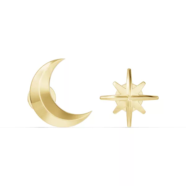 Astril Moon & North Star Earrings