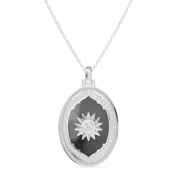 Astril Sol Oval Medallion Diamond Pendant