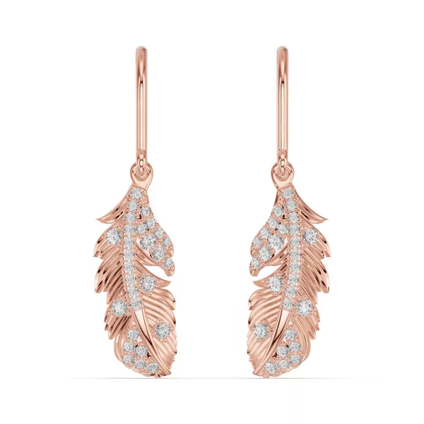 Feather Soar Lab Diamond Earrings