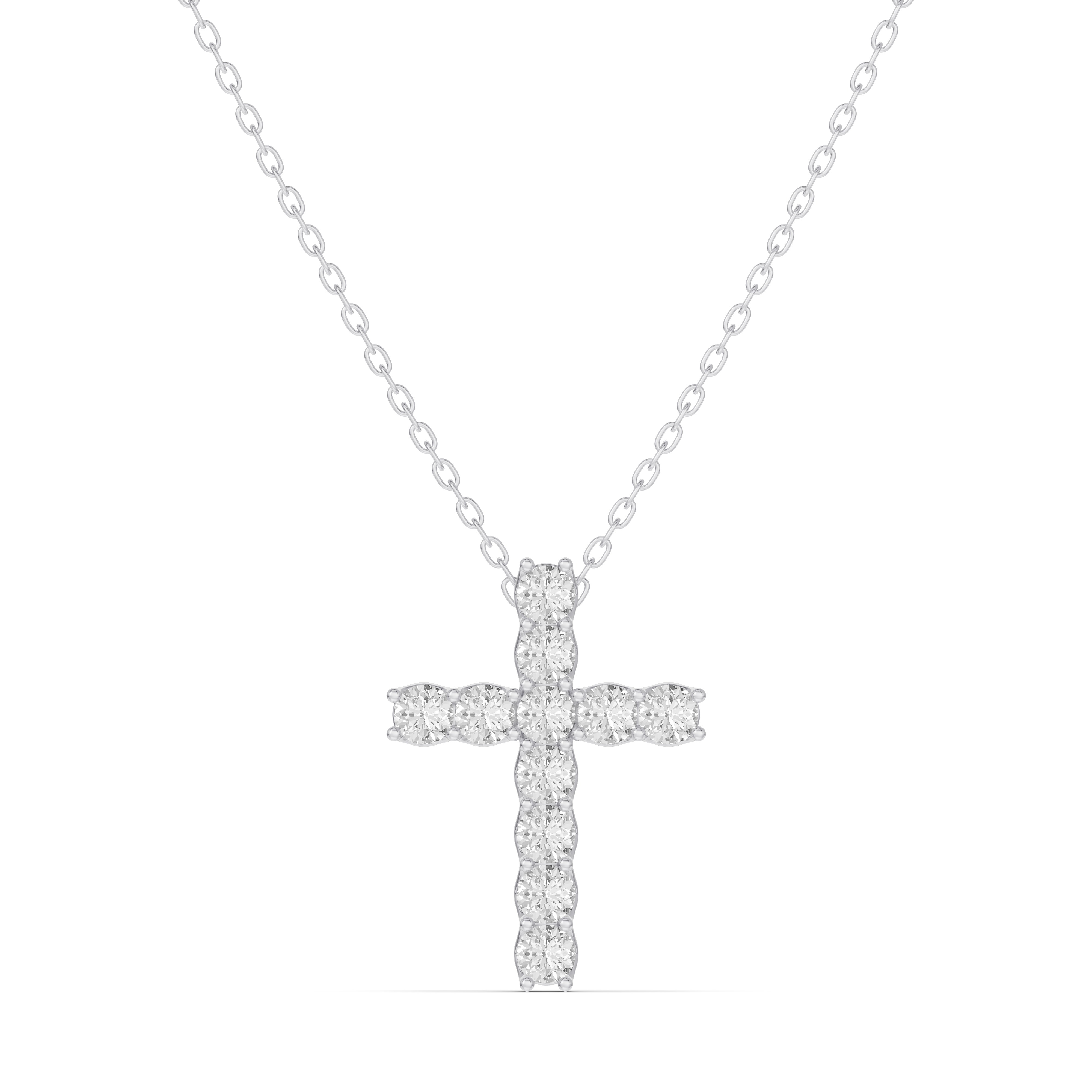 Unity Prong Lab Diamond Cross Pendant (.50 ct. tw.)