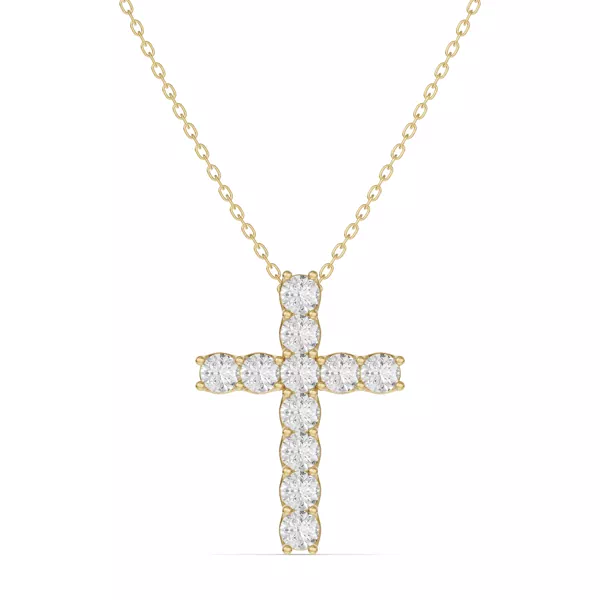 Unity Prong Lab Diamond Cross Pendant (1.00 ct. tw.)