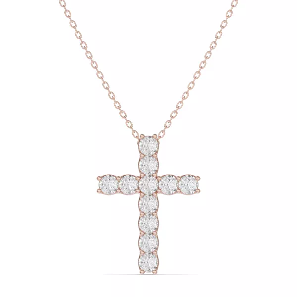 Unity Prong Diamond Cross Pendant (1.00 ct. tw.)