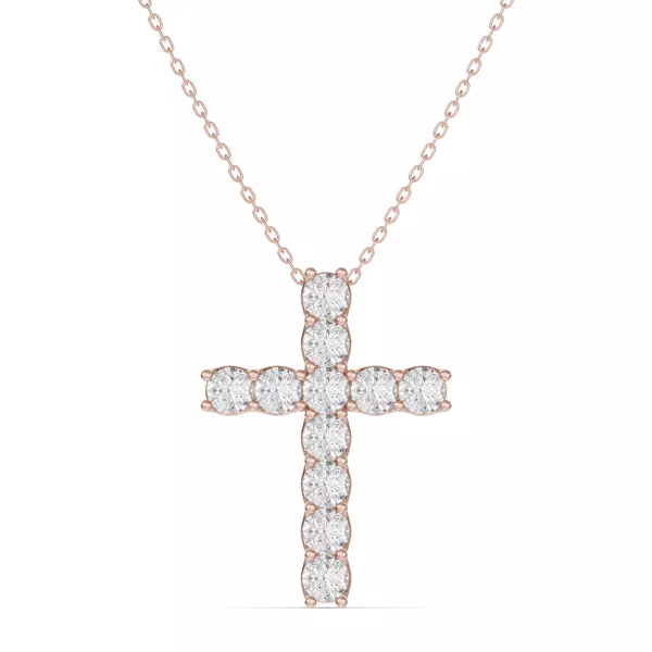 Unity Prong Lab Diamond Cross Pendant (1.50 ct. tw.)