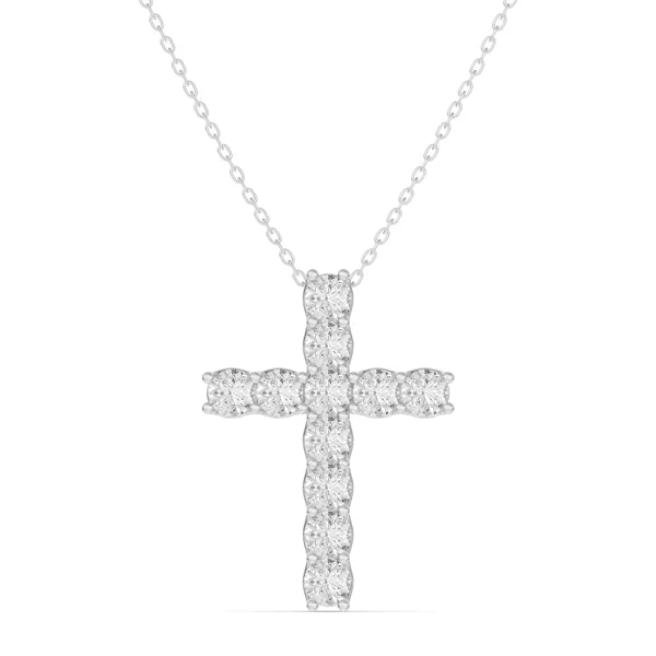 Unity Prong Lab Diamond Cross Pendant (1.50 ct. tw.)