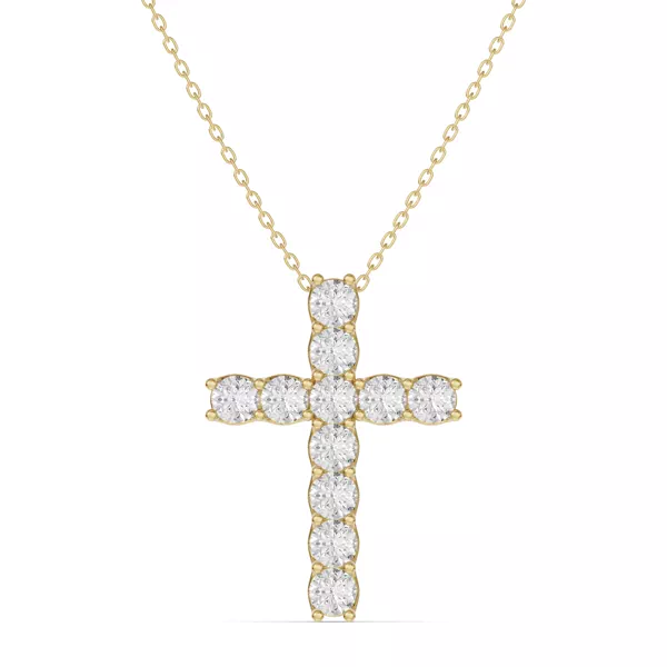 Unity Prong Lab Diamond Cross Pendant (1.50 ct. tw.)