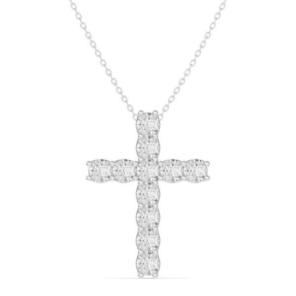 Unity Prong Lab Diamond Cross Pendant (2.00 ct. tw.)