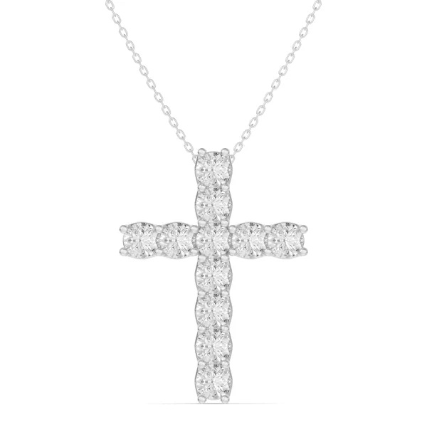 Unity Prong Lab Diamond Cross Pendant (3.00 ct. tw.)
