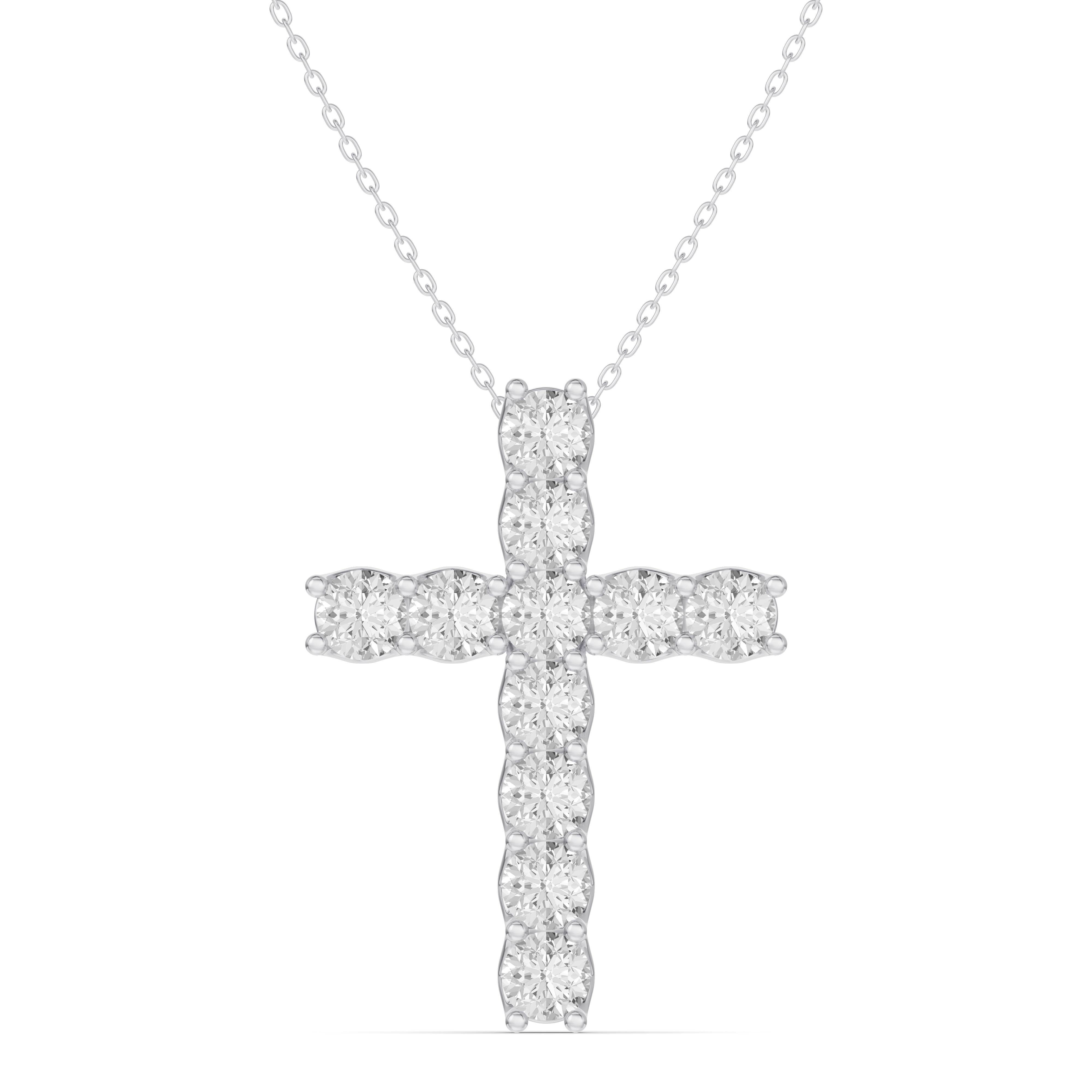 Unity Prong Diamond Cross Pendant (3.00 ct. tw.)