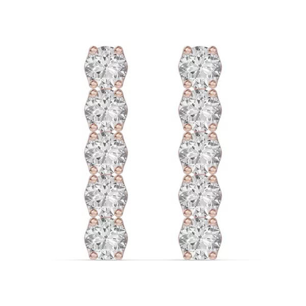 Unity Prong Lab Diamond Line Drop Earrings (2 ct. tw.)