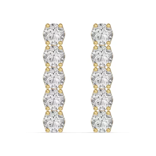 Unity Prong Diamond Line Drop Earrings (2 ct. tw.)