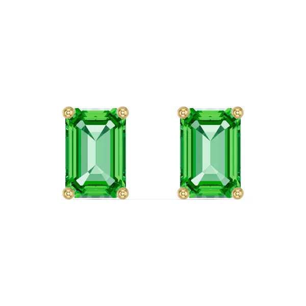 Emerald-Cut Tsavorite Stud Earrings