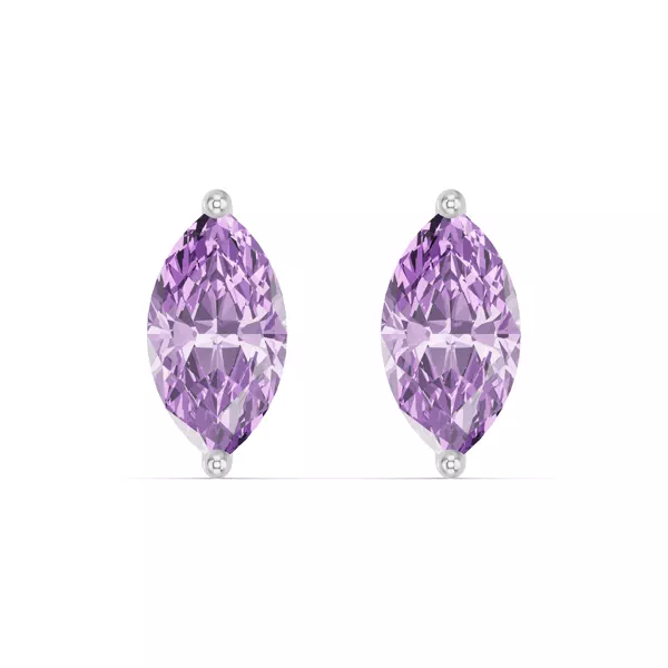 Marquise Amethyst Stud Earrings