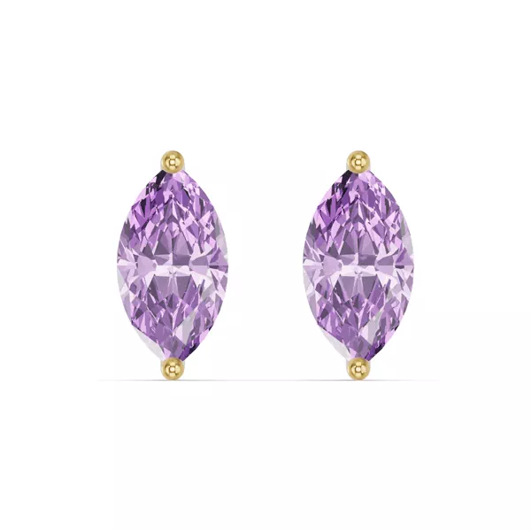 Marquise Amethyst Stud Earrings