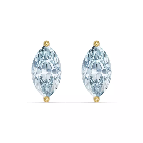 Marquise Aquamarine Stud Earrings