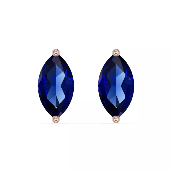 Marquise Sapphire Stud Earrings