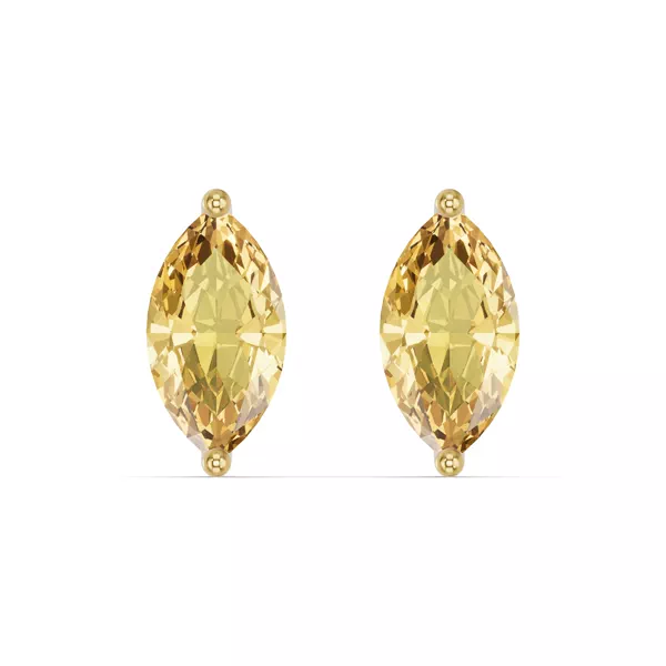 Marquise Citrine Stud Earrings