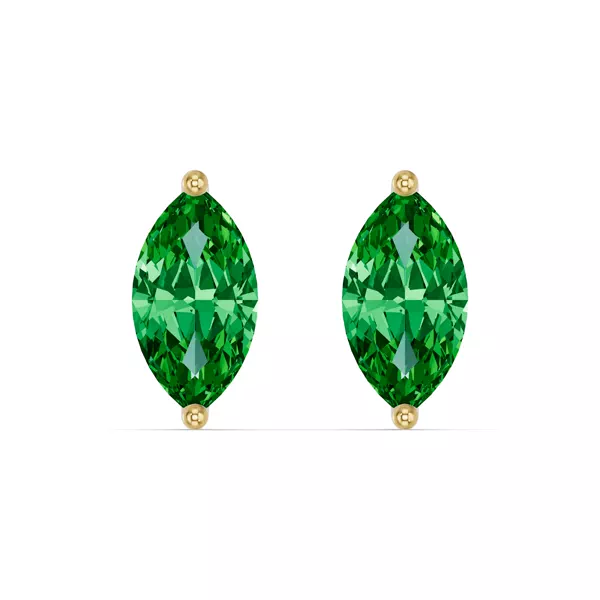 Marquise Emerald Stud Earrings