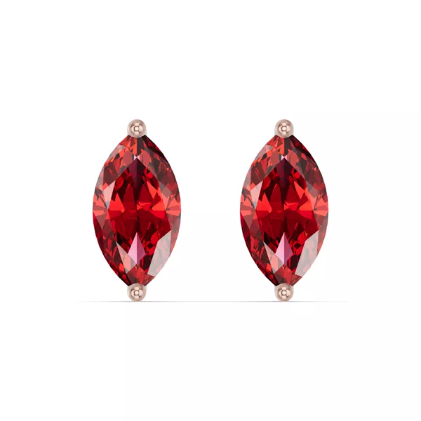 Marquise Garnet Stud Earrings