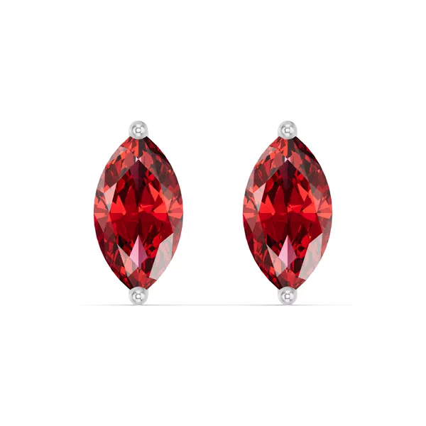 Marquise Garnet Stud Earrings