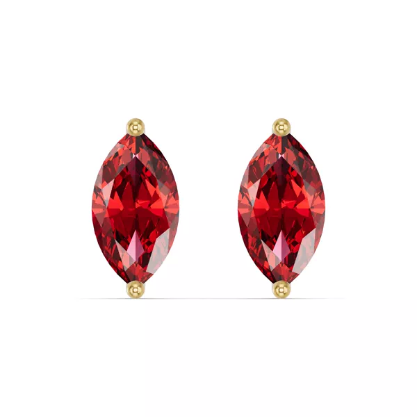 Marquise Garnet Stud Earrings