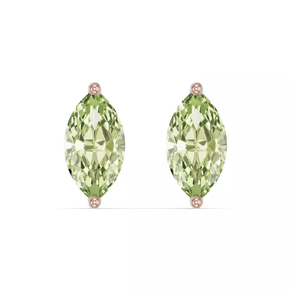 Marquise Peridot Stud Earrings